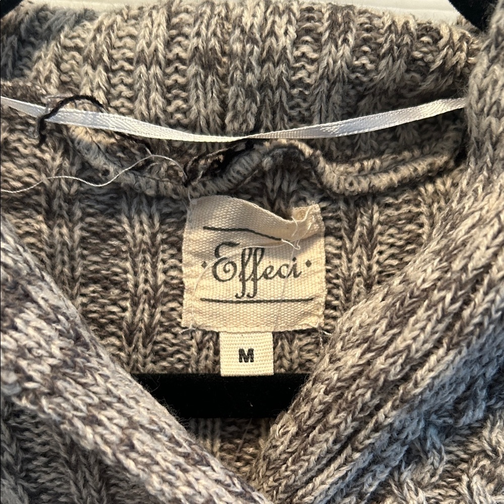 NWT Effeci Knit Cardigan with Hood - Picture 2 of 5